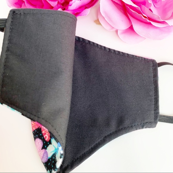 2/$20 Triple Layer Handmade Face Mask butterflies - Picture 3 of 4